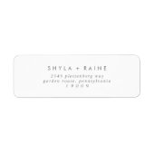 Boho Chic Silver Gray Rücksendeadressen-Aufklebers (Vorne)