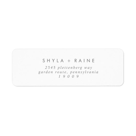 Boho Chic Silver Gray Rücksendeadressen-Aufklebers (Vorne)