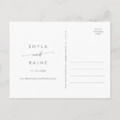Boho Chic Silver Gray Wedding Save the Date Einladungspostkarte (Rückseite)