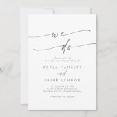 Boho Chic Silver Gray Wir machen Hochzeit Einladung (Vorderseite)