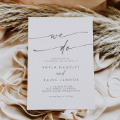 Boho Chic Silver Gray Wir machen Hochzeit Einladung