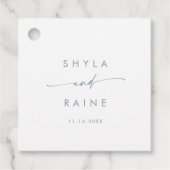 Boho Chic Slate Blue Wedding Geschenkanhänger (Vorderseite)