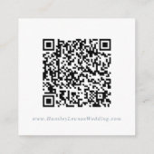 Boho Chic Slate Blue Wedding QR Code Details Begleitkarte (Rückseite)
