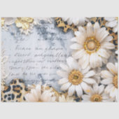 Boho Chic Sonnenblumen Blumen Decoupage Seidenpapier (Vorderseite)