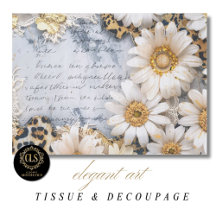 Boho Chic Sonnenblumen Blumen Decoupage