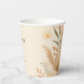 Boho Chic Sonnenschein-Papierbecher Pappbecher (Rückseite)