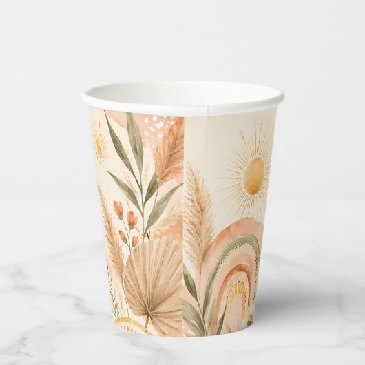 Boho Chic Sonnenschein-Papierbecher Pappbecher (Rechts)
