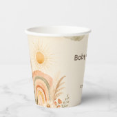 Boho Chic Sonnenschein-Papierbecher Pappbecher (Vorderseite)