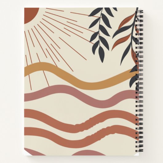 Boho Chic Spiral Notebook | Design Notizblock (Rückseite)