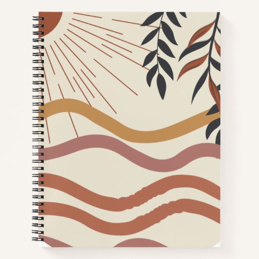 Boho Chic Spiral Notebook | Design Notizblock (Vorderseite)