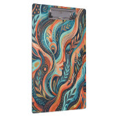 Boho Chic Spirituelle Göttin mit Blättern   Klemmbrett (Rechts)