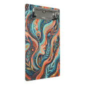 Boho Chic Spirituelle Göttin mit Blättern   Mini Klemmbrett (Schrägansicht)