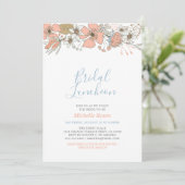 Boho Chic Spring Floral Bridal Luncheon Dusche Inv Einladung (Stehend Vorderseite)