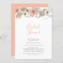 Boho Chic Spring Floral Bridal Polterabend Invi