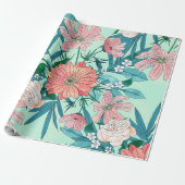 Boho chic spring garden Blume Illustration Geschenkpapier (Ungerollt)