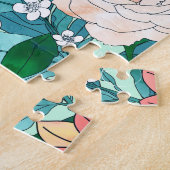 Boho chic spring garden Blume Illustration Puzzle (Seite)
