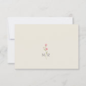 Boho Chic Spring Wedding RSVP Card Karte (Rückseite)