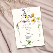 Boho Chic Spring Wildblumen Einladung Hochzeit