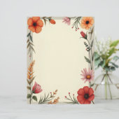 Boho Chic Stationery Paper Briefbogen (Stehend Vorderseite)