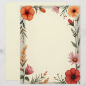 Boho Chic Stationery Paper Briefbogen (Vorne/Hinten)