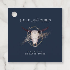 Boho Chic Steer Skull Wedding Geschenkanhänger