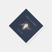 Boho Chic Steer Skull Wedding Serviette (Ecke)
