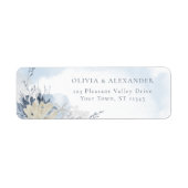 Boho Chic Strand Korallen Blau Hochzeit Rücksendea (Vorne)
