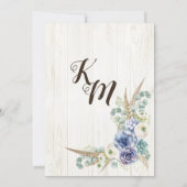 Boho Chic succuled Eukalyptus Engagement Party Einladung (Rückseite)