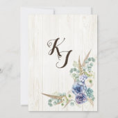 Boho Chic succulent Eucalyptus-Brautparty Einladung (Rückseite)