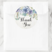 Boho Chic succulent Eukalyptus Rustic Wedding Runder Aufkleber (Tasche)