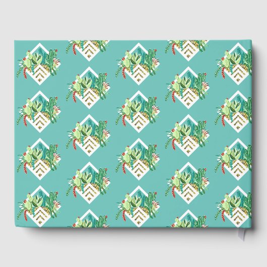 Boho Chic Succulents & Cactus Terrarium Gästebuch (Rückseite)