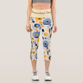 Boho Chic Summer Floral - Whimsisch und farbenfroh Capri Leggings (Vorderseite)