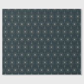 Boho Chic Sunburst in Dark Navy Blue Geschenkpapier (Flach)