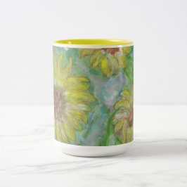 Boho Chic Sunflowers Wasserfarbe Art 15 oz Tasse