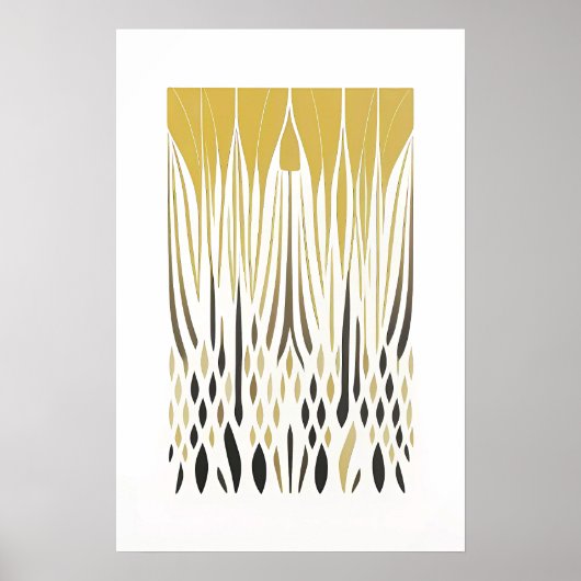 Boho Chic Symmetry Line Art Poster (Vorne)