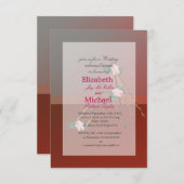 Boho Chic Teepee / Tipi Wedding Probe Dinner Einladung (Vorne/Hinten)