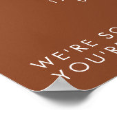 Boho Chic Terracotta DIY Wedding Welcome Timeline Poster (Ecke)