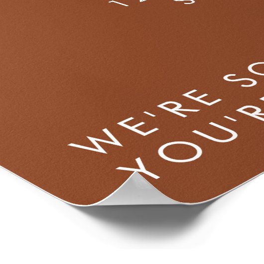 Boho Chic Terracotta DIY Wedding Welcome Timeline Poster (Ecke)