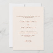 Boho Chic Terracotta Foto Hochzeit Einladung (Vorderseite)