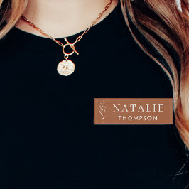 Boho Chic Terracotta Personalisierte Mitarbeiterve Namenschild