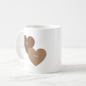 Boho Chic Terracotta valentine's Day Foto Kaffeetasse (Vorderseite Links)