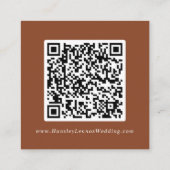 Boho Chic Terracotta Wedding QR Code Details Begleitkarte (Rückseite)