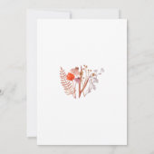 Boho Chic Terracotta Wildblumen Hochzeitstag Save The Date (Rückseite)