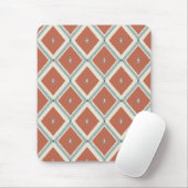 Boho Chic Terrakotta und Indigo geometrisches Ikat Mousepad (Mit Mouse)