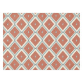 Boho Chic Terrakotta und Indigo geometrisches Ikat Tischdecke (Vorderseite (Horizontal))