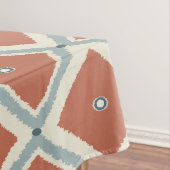 Boho Chic Terrakotta und Indigo geometrisches Ikat Tischdecke (Beispiel)