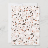 Boho Chic Terrazzo Kinderdusche Einladung (Rückseite)