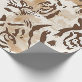 Boho Chic Tiger Print Design Geschenkpapier (Ecke)