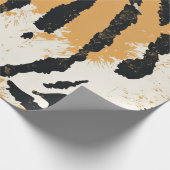 Boho Chic Tiger Print Design Geschenkpapier (Ecke)