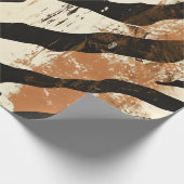 Boho Chic Tiger Print Design Geschenkpapier (Ecke)